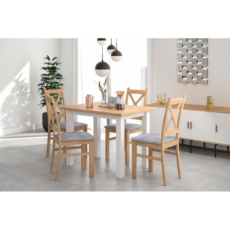 Table (golden oak craft/white) 70x100