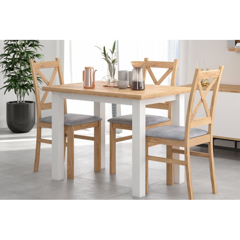 Table (golden oak craft/white) 70x100