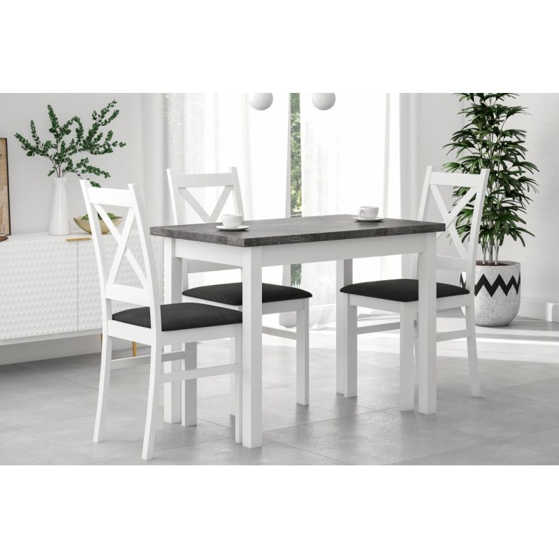 Tisch (Beton/Weiß) 70x100