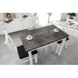 Table (concrete/white) 70x100