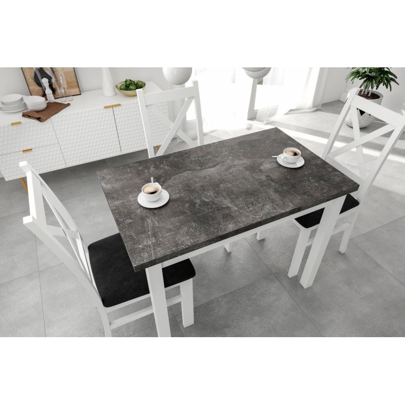 Table (concrete/white) 70x100