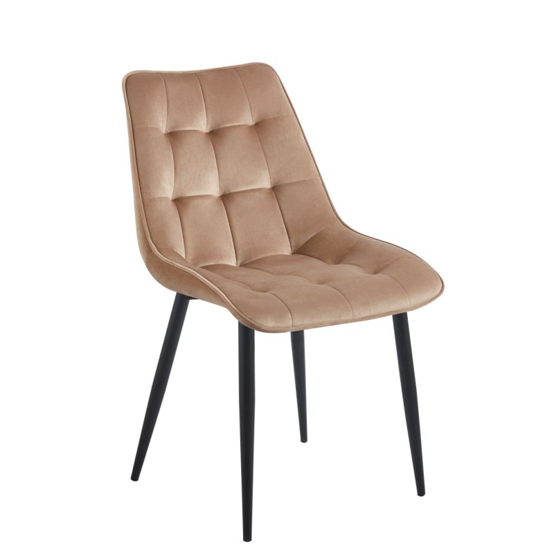 Silla de terciopelo (capuchino) / patas negras