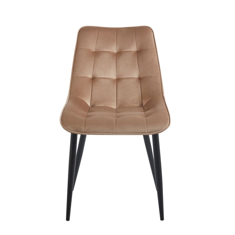 Silla de terciopelo (capuchino) / patas negras