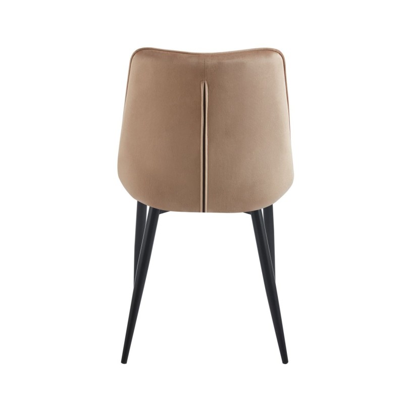 Velvet chair (cappuccino) / black legs