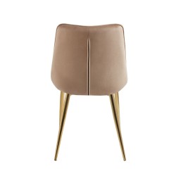 Krzesło velvet (cappuccino) / złote nogi