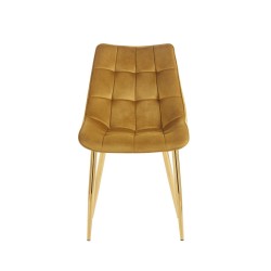 Velvet chair (curry) / gold legs