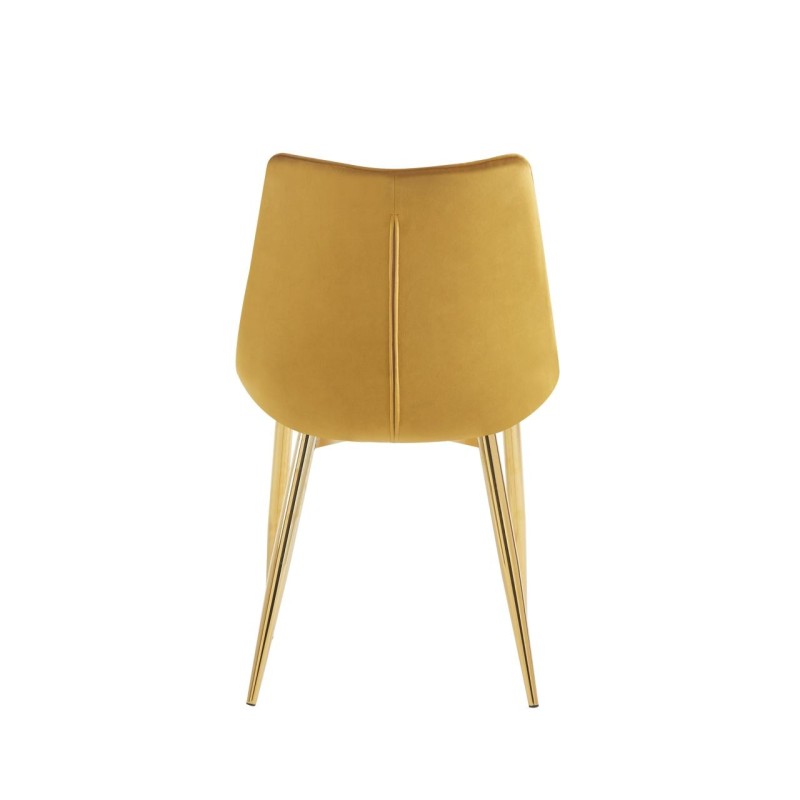Velvet chair (curry) / gold legs