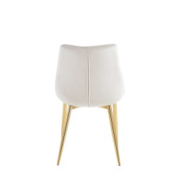 Silla de terciopelo (beige) / patas doradas