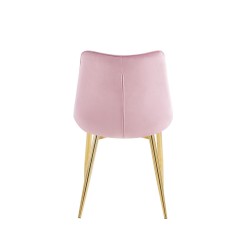 Velvet chair (pink) / gold legs