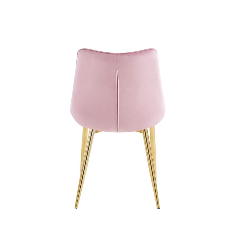 Velvet chair (pink) / gold legs