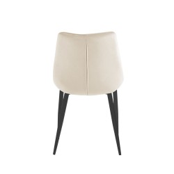 Velvet chair (beige) / black legs
