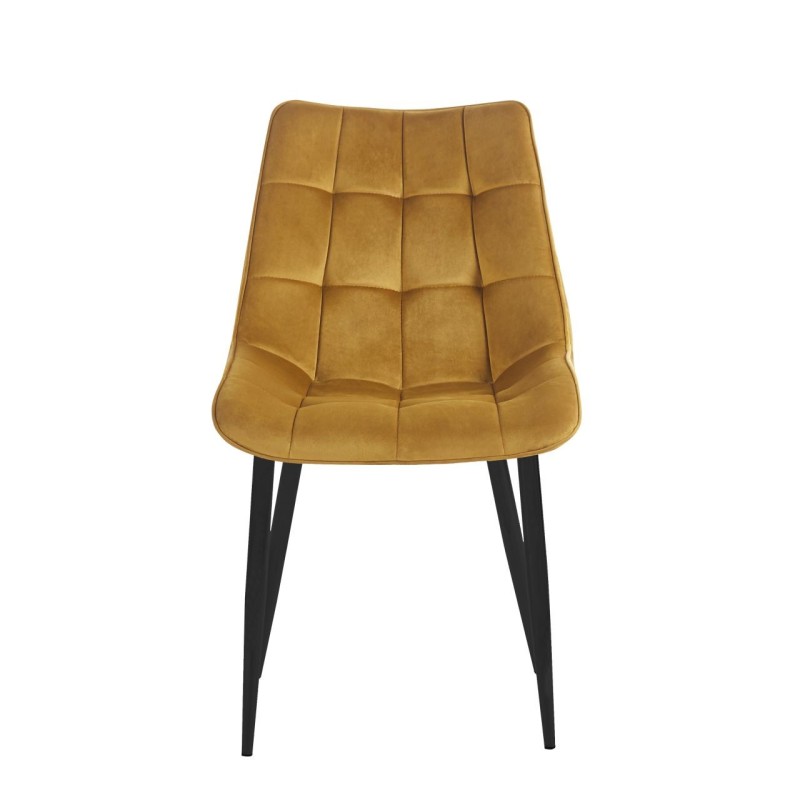 Velvet chair (curry) / black legs