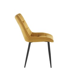 Velvet chair (curry) / black legs