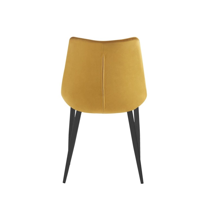 Velvet chair (curry) / black legs