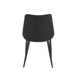 Samtstuhl (schwarz) / schwarze Beine