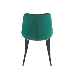 Velvet chair (green) / black legs