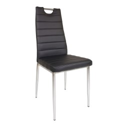 Chair (black) (1 pack of 6 pieces)