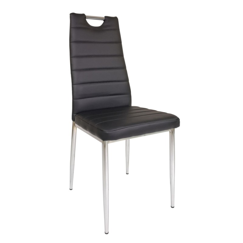 Chair (black) (1 pack of 6 pieces)