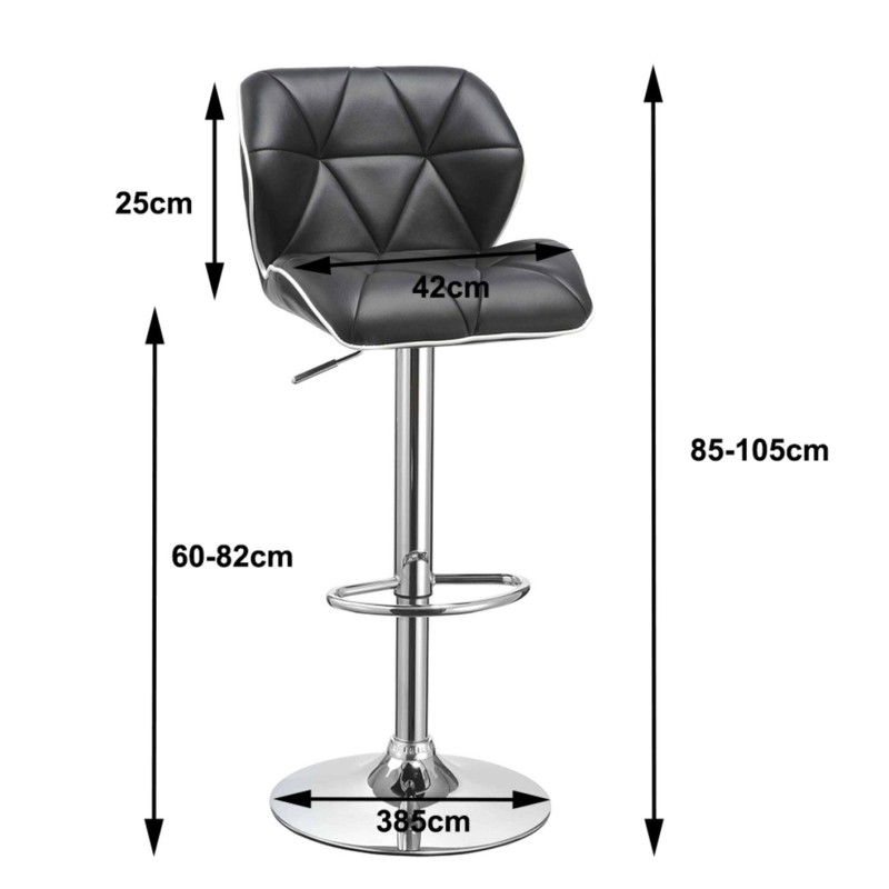 Barstool (gray/white) (1 set of 2 pieces)