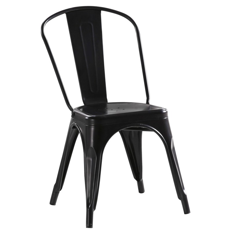 Chair (black) (1 pack of 4 pieces)