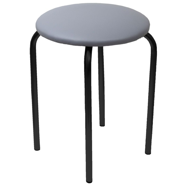 Stool (eco gray) - black frame