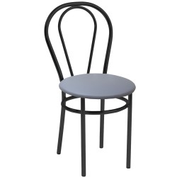 Silla (eco gris) - estructura negra