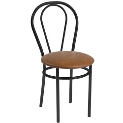 Chair (light brown) - black frame
