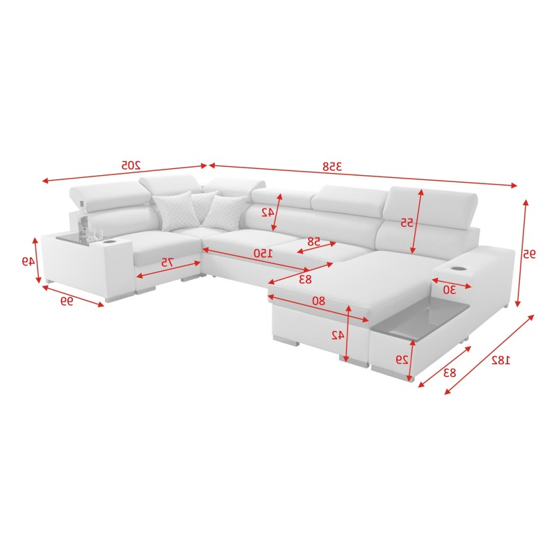 Napoli IV Maxi corner sofa with a sleeping function - luxury and comfort in your living room