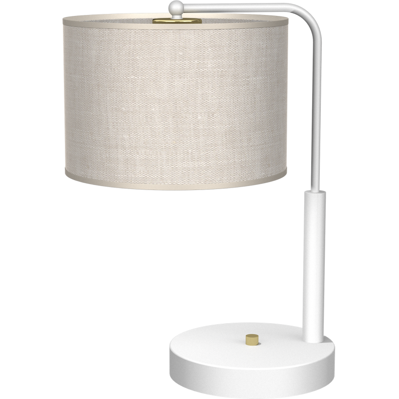 Bürolampe LINO WEIß / LEINEN 1xE27