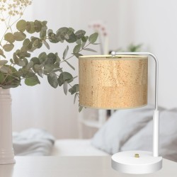 Lampa gabinetowa Cork 1xE27 Biały / Korek
