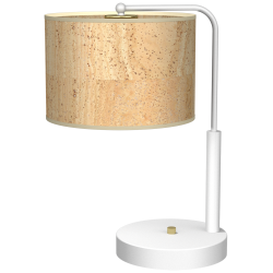 Tischlampe Cork 1xE27 Weiß / Kork