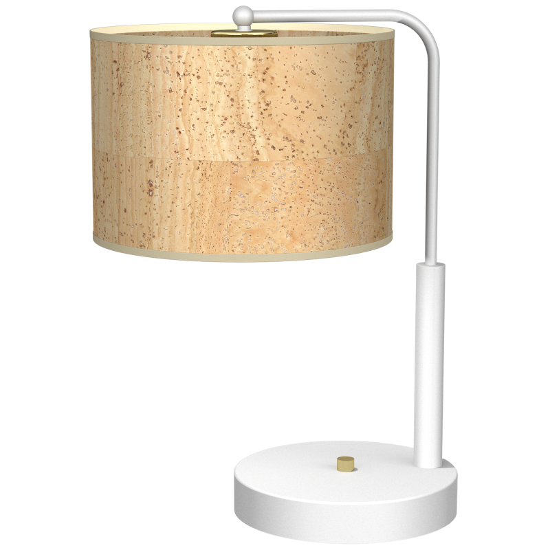 Lampa gabinetowa Cork 1xE27 Biały / Korek