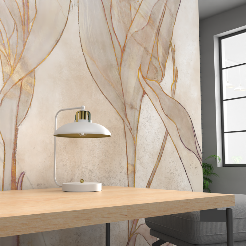 Desk lamp Felix 1xE27 White/Gold