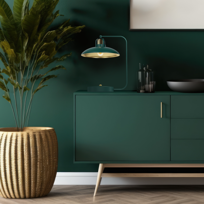Настільна лампа FELIX GREEN/GOLD 1xE27