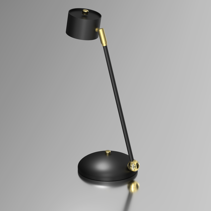 ARENA BLACK/GOLD Desk Lamp 1xGX53