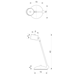 Desk lamp ARENA WHITE/SILVER 1xGX53