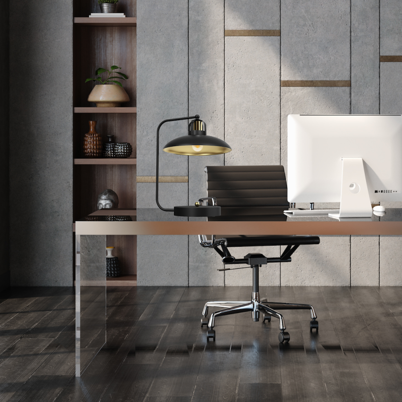 FELIX BLACK/GOLD Desk Lamp 1xE27