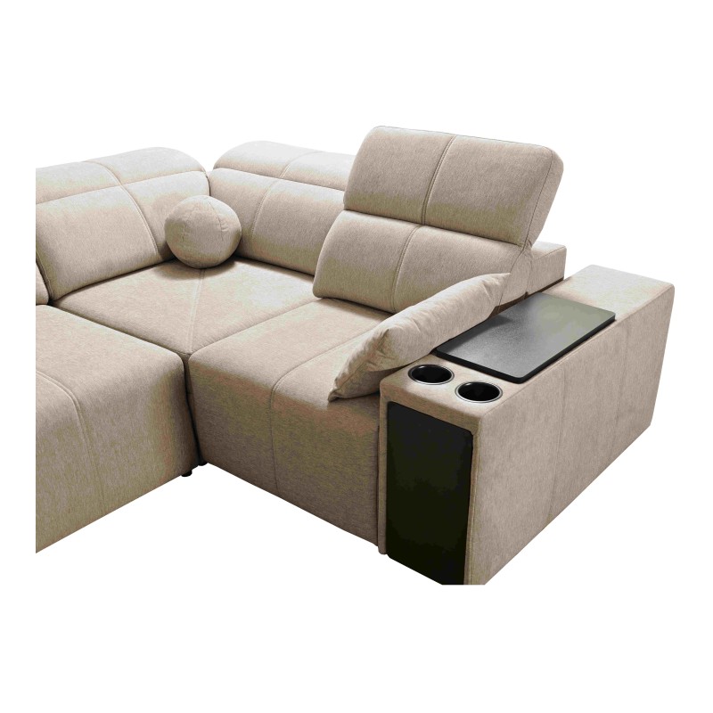 Ecksofa Milano II Mix mit Schlaffunktion und Relaxfunktion, Geflecht, Verita 88