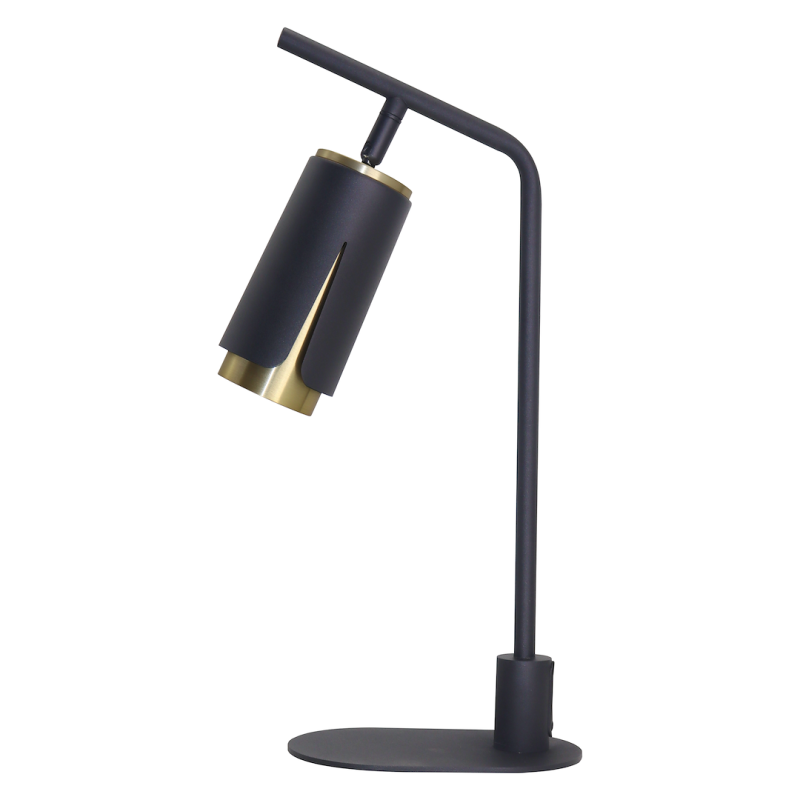 FLOWER BLACK GOLD DESK LAMP 1xGU10