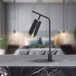 FLOWER BLACK GOLD LÁMPARA DE ESCRITORIO 1xGU10