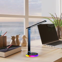 Bruno Black 5W LED RGB desk lamp
