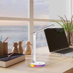 Bruno White 5W LED RGB Desk Lamp