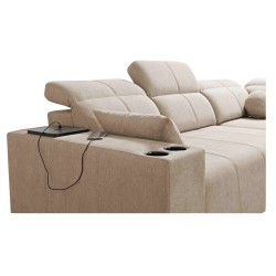 Ecksofa Milano II Mix mit Schlaffunktion und Relaxfunktion Plecionka, Verita 80