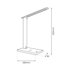 Post Black 5W LED desk lamp