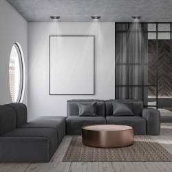 Lampa Podtynkowa Blocco 1x7W GU10 Led Czarny