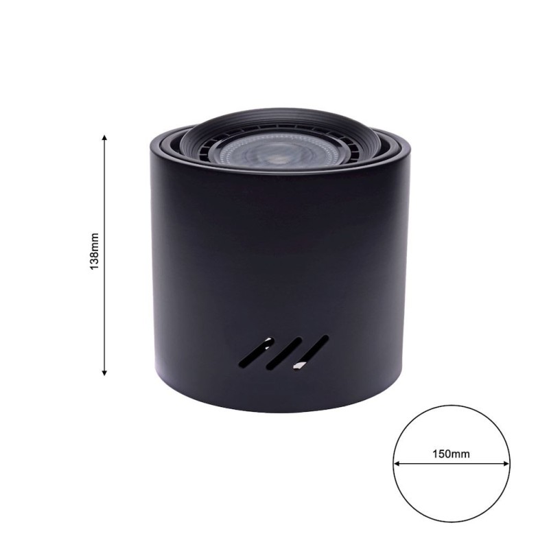 СТЕЛЬОВА ЛАМПА TUBO BLACK 1xAR111 (БЕЗ ЛАМПИ)