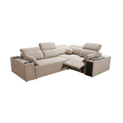 Milano II Mix corner sofa with sleeping and relaxation function, Plecionka, Verita 76