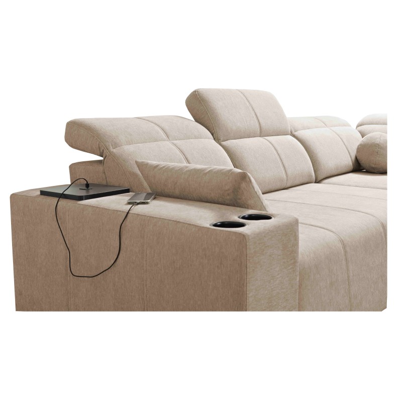 Milano II Mix Ecksofa mit Schlaffunktion und Relax-Funktion, Plecionka, Verita 75