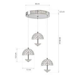 LÁMPARA COLGANTE VENUS 3x5W LED
