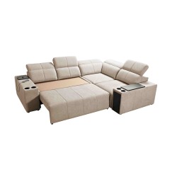 Ecksofa Milano II Mix mit Schlaffunktion und Relax Plecionka, Verita 54
